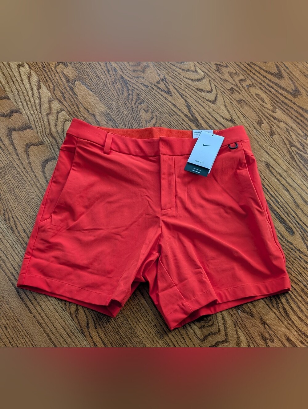 NEW! Men's Nike 24.7 PerfectStretch 6" Shorts Size 30 Red/Orange